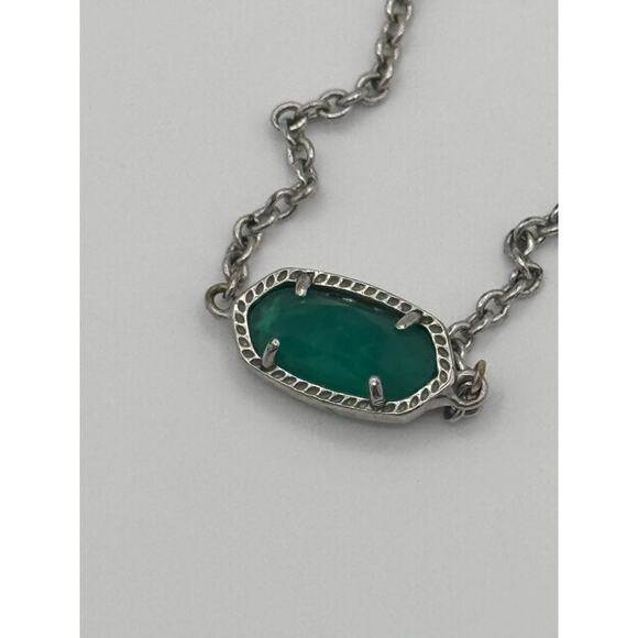 Elaina Silver Adjustable Chain Bracelet in Emerald Cat’s Eye - Picture 2 of 2